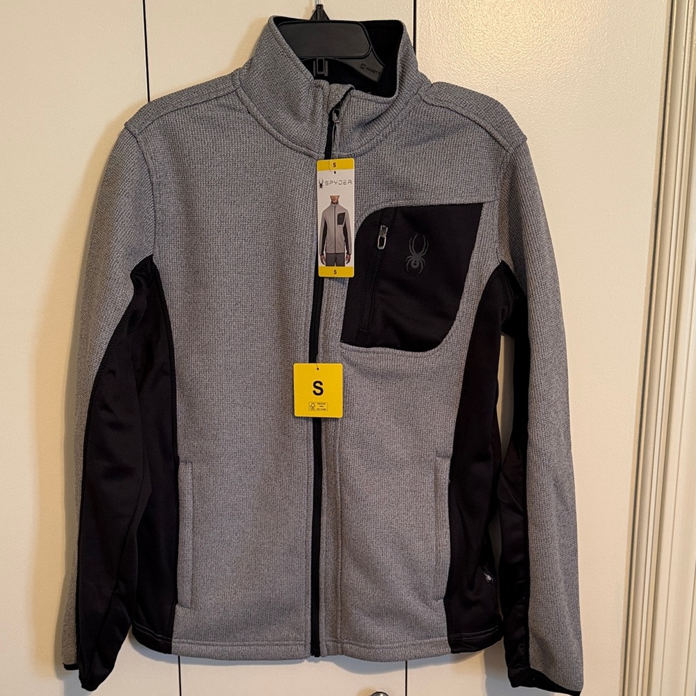 Spyder Gray and Black Zip-Up Jacket